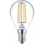 Lampadina filamento Philips candela trasparente 40W P45 E14 x6, 4,3 W, 40 W, E14, 470 lm, 15000 h