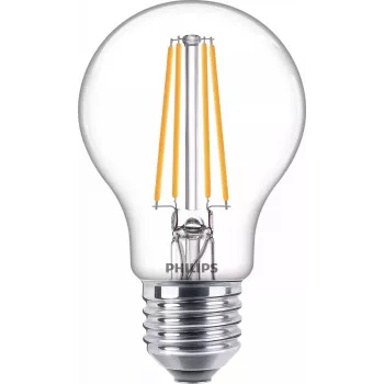 Lampadina filamento Philips trasparente 60 W A60 E27 x3, 7 W, 60 W, E27, 806 lm, 15000 h, bianco caldo