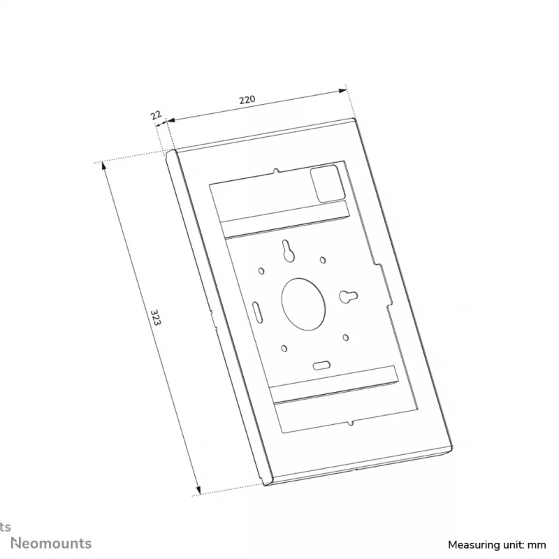 Custodia per tablet Neomounts WL15-601BL1 per 10,9–11 pollici (25,4–27,9 cm) – con chiusura, nera, universale