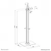 Supporto da terra per tablet Neomounts FL15-627BL1 — universale, con chiusura, carico max 3 kg, nero