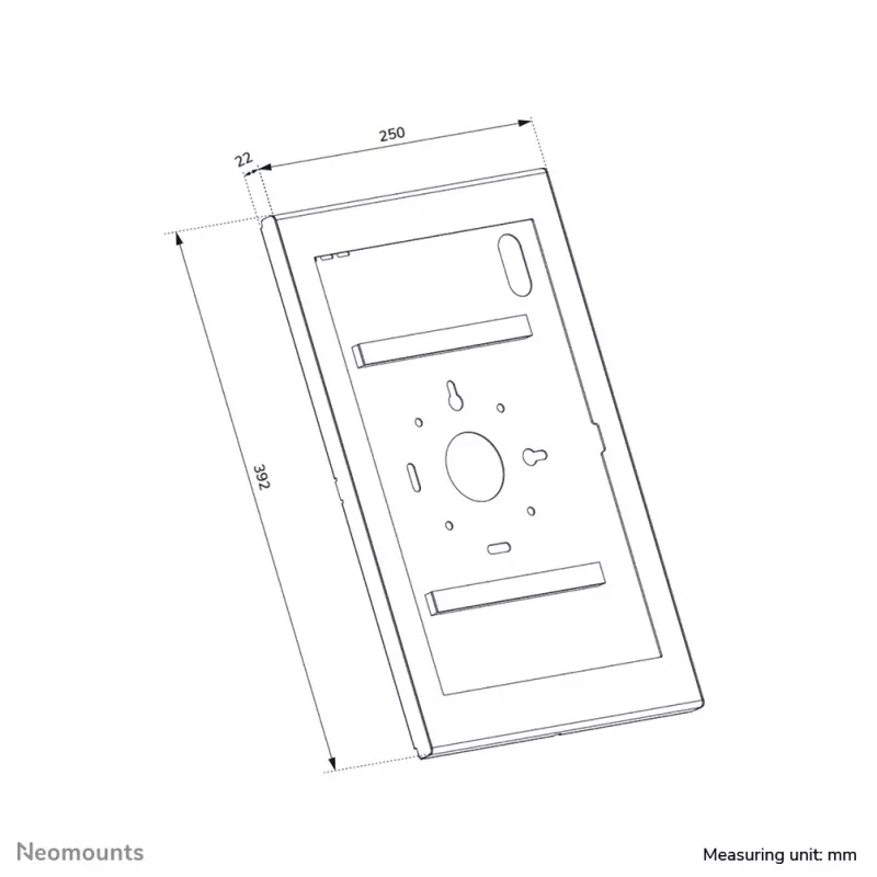 Custodia per tablet Neomounts WL15-603BL1 — custodia universale con serratura per tablet da 14,6 pollici (37,1 cm), nero