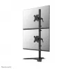 Supporto doppio per monitor Neomounts DS45-600BL2V per 2 display da 10–32 pollici, VESA 75x75–100x100, portata max. 9 kg, da appoggio, nero