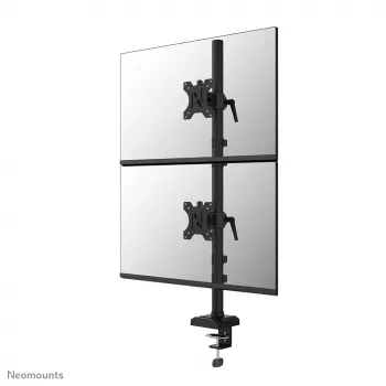 Braccio doppio per monitor Neomounts DS60-600BL2V da 10-32 pollici, morsetto/passaggio scrivania, 9 kg, 25,4 cm (10 pollici), 81,3 cm (32 pollici), 100 x 100 mm, nero