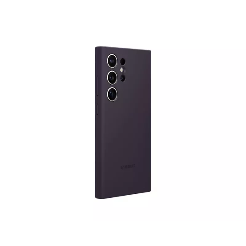 Cover Samsung Galaxy S24 Ultra custodia in silicone viola scuro