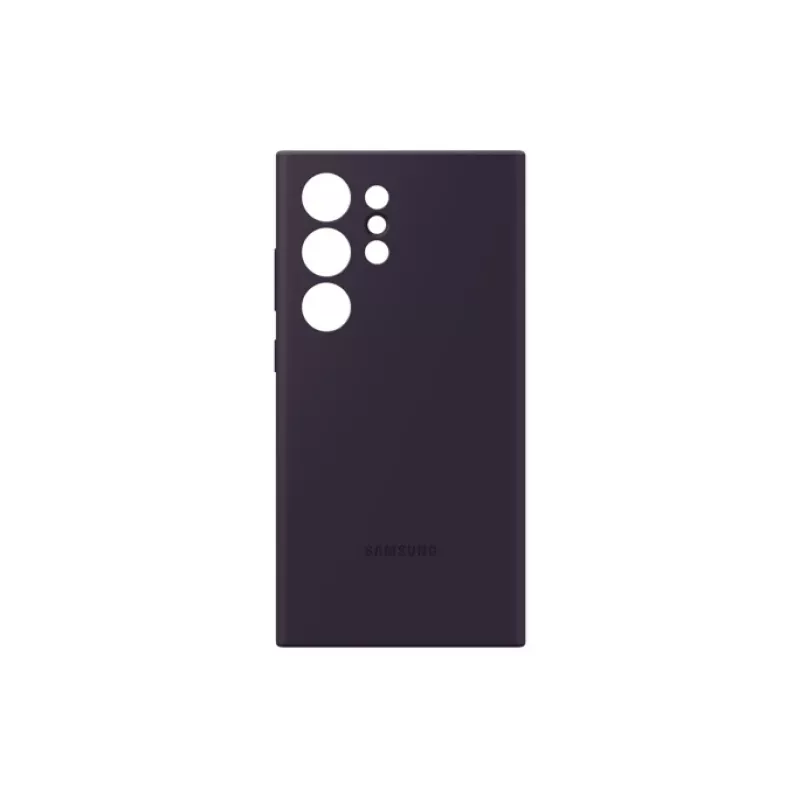 Cover Samsung Galaxy S24 Ultra custodia in silicone viola scuro