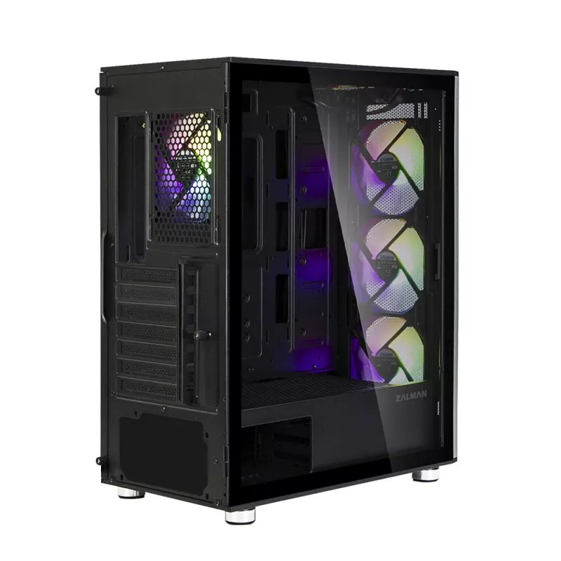 Case per PC Zalman I3 Neo ATX Mid Tower front mesh per raffreddamento efficiente 3 ventole preinstallate Midi Tower nero