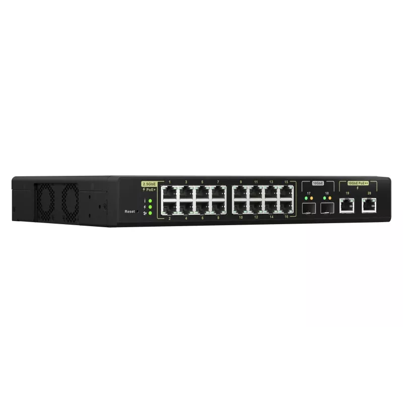 QNAP QSW-M2116P-2T2S Switch di rete Managed L2 2.5G Ethernet Power over Ethernet (PoE) Nero