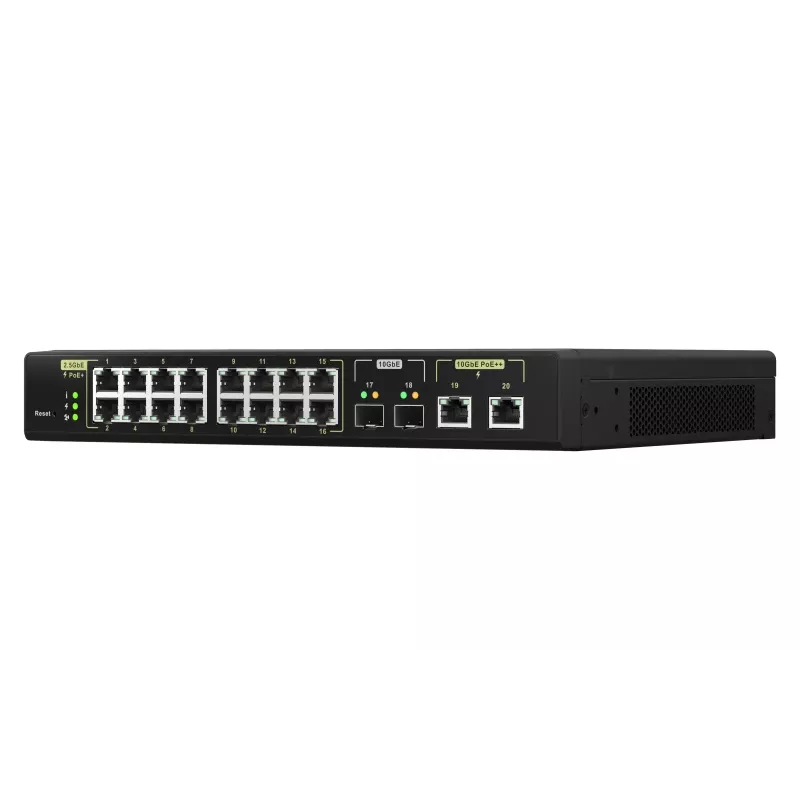 QNAP QSW-M2116P-2T2S Switch di rete Managed L2 2.5G Ethernet Power over Ethernet (PoE) Nero