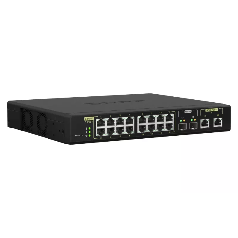 QNAP QSW-M2116P-2T2S Switch di rete Managed L2 2.5G Ethernet Power over Ethernet (PoE) Nero