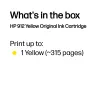 HP 912 Cartuccia d'inchiostro originale giallo, giallo, 1 pz., 315 pagine
