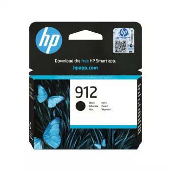 HP 912 Cartuccia d'inchiostro originale nero, nero, 1 pz., 250 pagine
