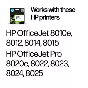 HP 912XL Cartuccia originale ad alta capacità ciano