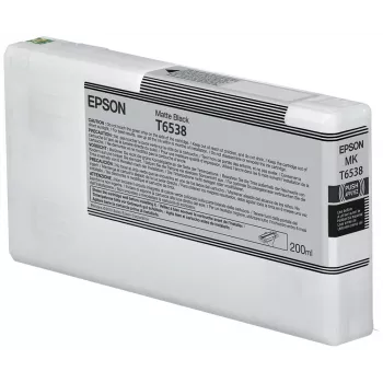 Epson T6538 Cartuccia d'inchiostro nero opaco (200ml), nero opaco, inchiostro pigmentato, 200 ml, 1 pezzo