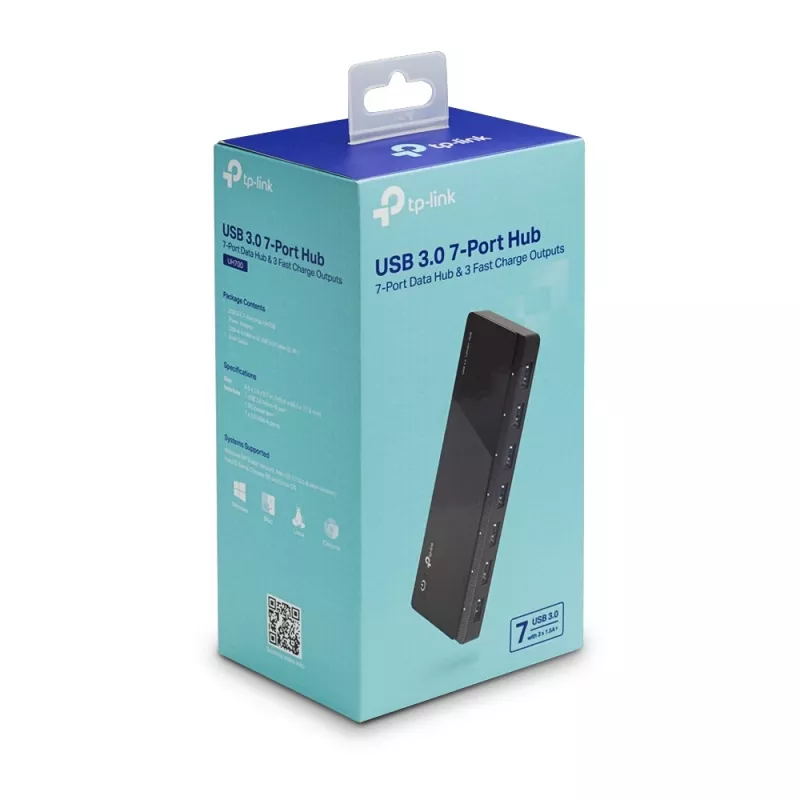 TP-Link UH700 Hub interfacce USB 3.2 Gen 1 (3.1 Gen 1) Micro-B 5000 Mbit/s Nero