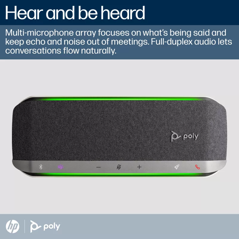 HP Poly Sync 40+ Microsoft Teams certificato USB-A USB-C speakerphone +BT700 adattatore USB-A