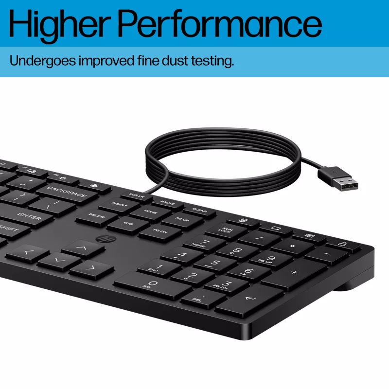 Tastiera HP Wired Desktop 320K full-size USB nero cavo 1,8 m