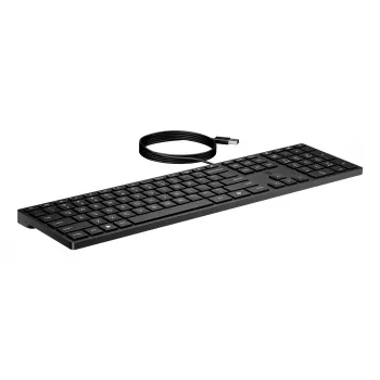 Tastiera con filo HP 320K – USB full-size, layout dritto, cavo 1,8 m, nero
