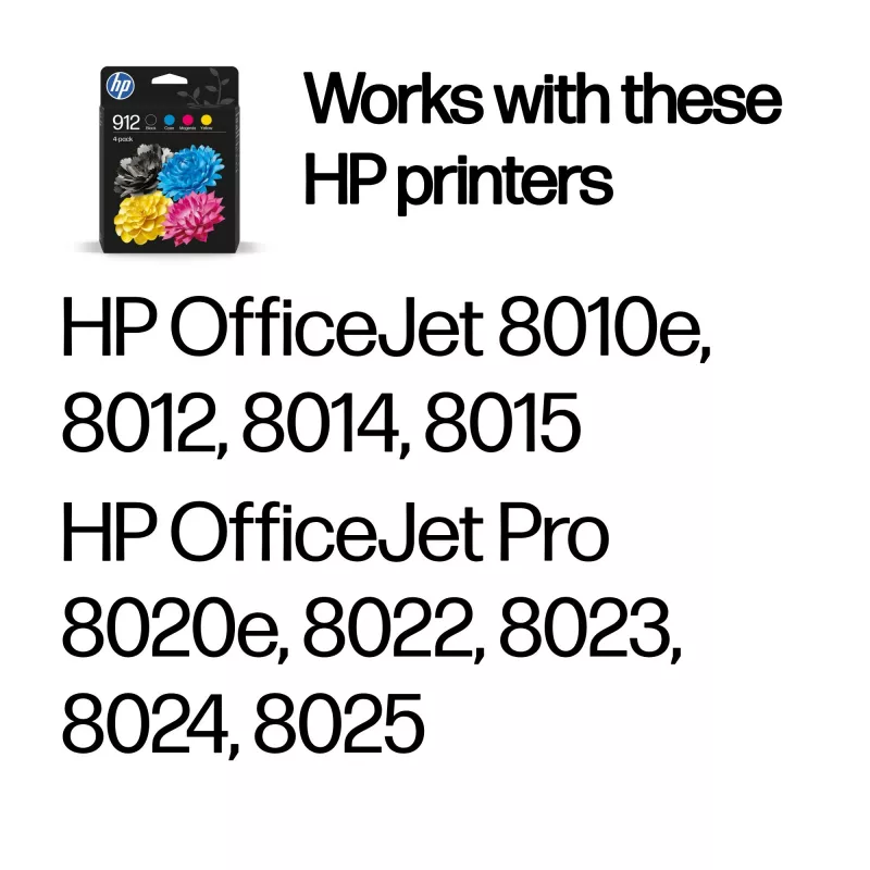 HP 912 confezione da 4 cartucce d'inchiostro originali nero/ciano/magenta/giallo