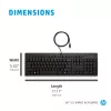Tastiera con filo HP 125 full-size USB membrana nero