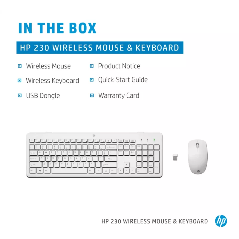 Combinazione mouse e tastiera wireless HP 230