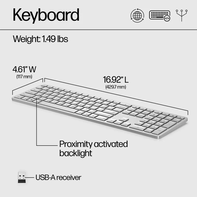 Tastiera wireless programmabile HP 970