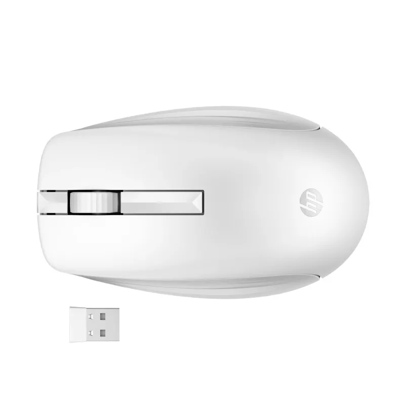 Set tastiera e mouse wireless HP 650 full-size a membrana bianco