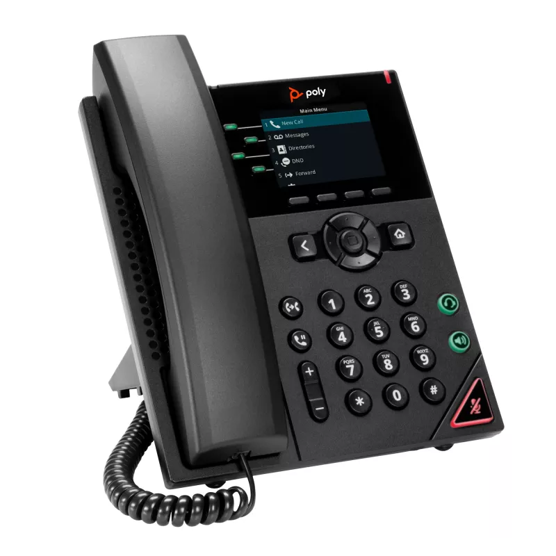 Telefono IP HP Poly VVX 250 a 4 linee con PoE, nero, LCD, 320 x 240 pixel, HTTPS, ENERGY STAR, RoHS, Federal Communications Commission (FCC), CE