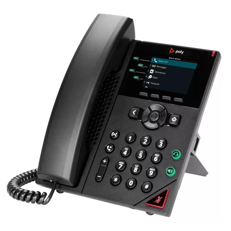 Telefono IP HP Poly VVX 250 a 4 linee con PoE, nero, LCD, 320 x 240 pixel, HTTPS, ENERGY STAR, RoHS, Federal Communications Commission (FCC), CE