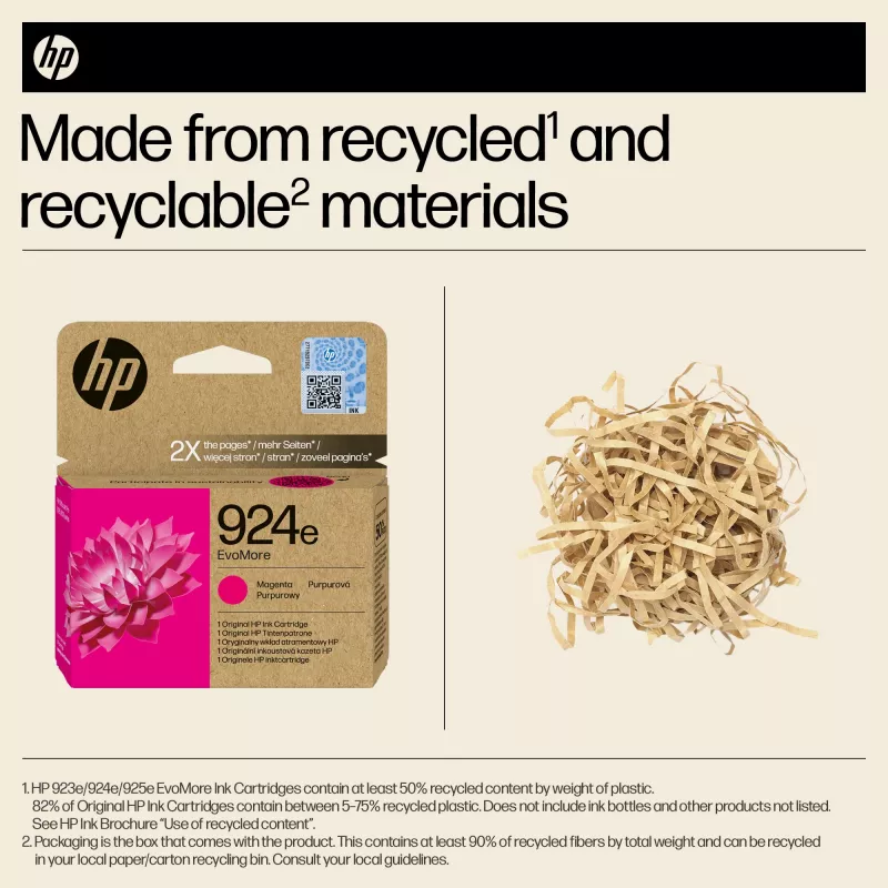 Cartuccia d'inchiostro originale HP 924e EvoMore magenta, magenta, 1 pz., 800 pagine