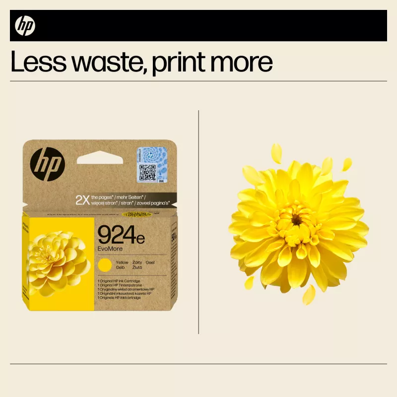 HP 924e EvoMore giallo cartuccia d'inchiostro originale, giallo, 1 pz., 800 pagine