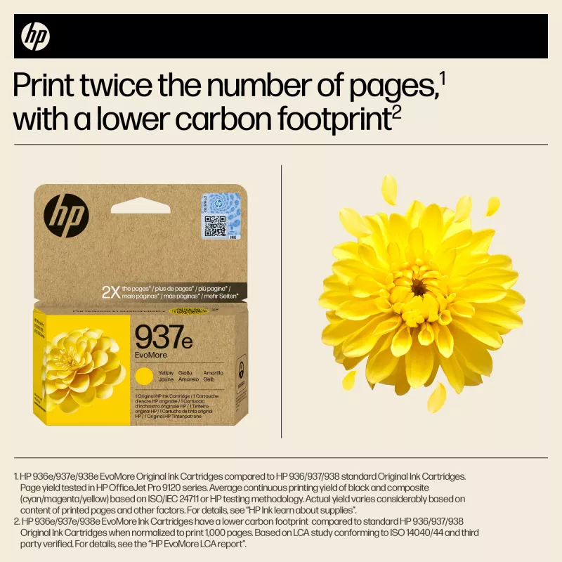 HP 937e EvoMore giallo cartuccia d'inchiostro originale