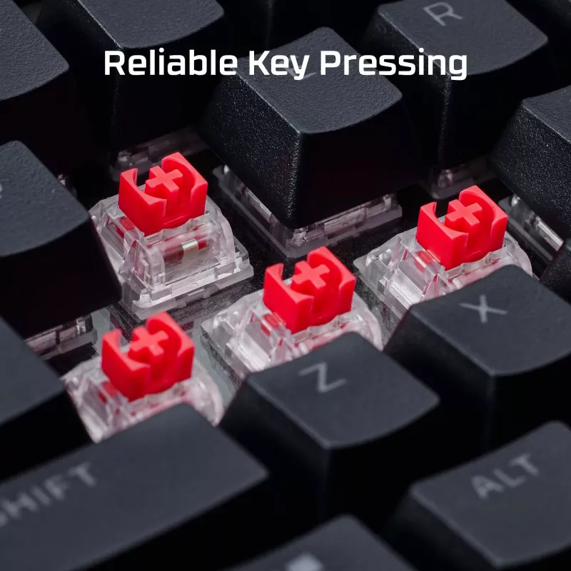 Tastiera da gaming meccanica Kingston (HyperX) Alloy Rise 75 – layout 75% compatto, con filo, modello 7G7A4AA#ABD