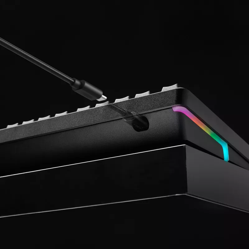 Tastiera da gaming meccanica Kingston (HyperX) Alloy Rise 75 – layout 75% compatto, con filo, modello 7G7A4AA#ABD