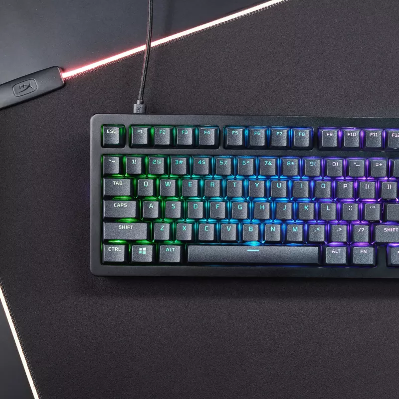 Tastiera da gaming meccanica Kingston (HyperX) Alloy Rise 75 – layout 75% compatto, con filo, modello 7G7A4AA#ABD