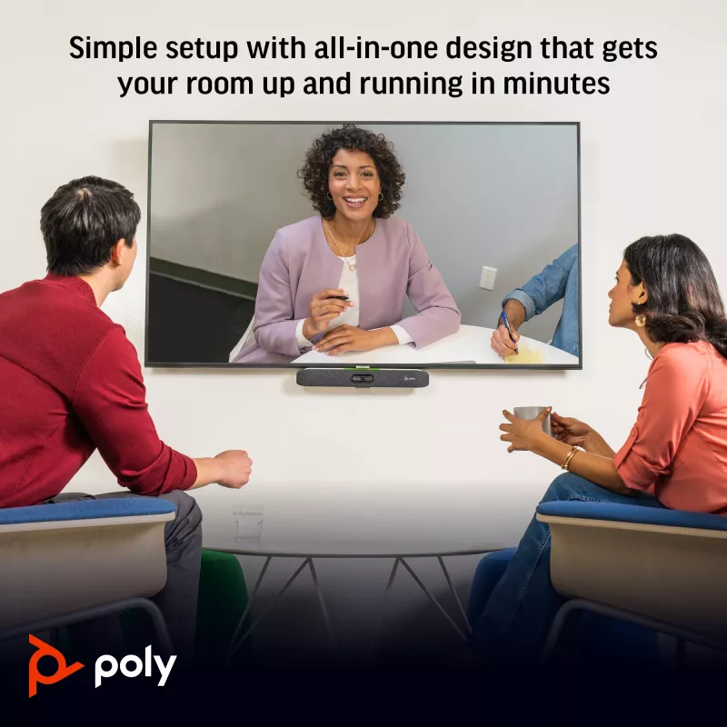 Videobar all-in-one POLY Studio X30 4K Ultra HD 60 fps zoom 5x