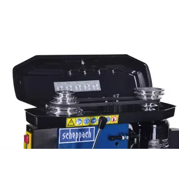 Trapano a colonna Scheppach DP16VLS 500W, carter in acciaio, 230–240V, 2500 giri/min, mandrino 13 mm, 600×220×435 mm