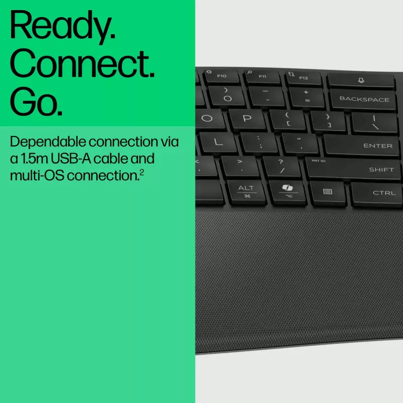 HP 480 Comfort tastiera con filo full-size USB nero 1,5 m