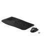 Set tastiera e mouse wireless HP 685 Comfort — tastiera ergonomica full-size, RF Wireless + Bluetooth, nero, con mouse