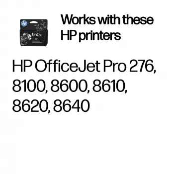 Cartuccia d'inchiostro HP 950XL nero originale ad alta resa (CN045AE#LS3) per stampanti a getto d'inchiostro
