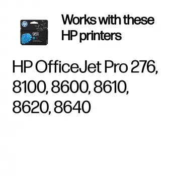 HP 951 cartuccia di stampa originale ciano, ciano, 1 pz., 535 pagine