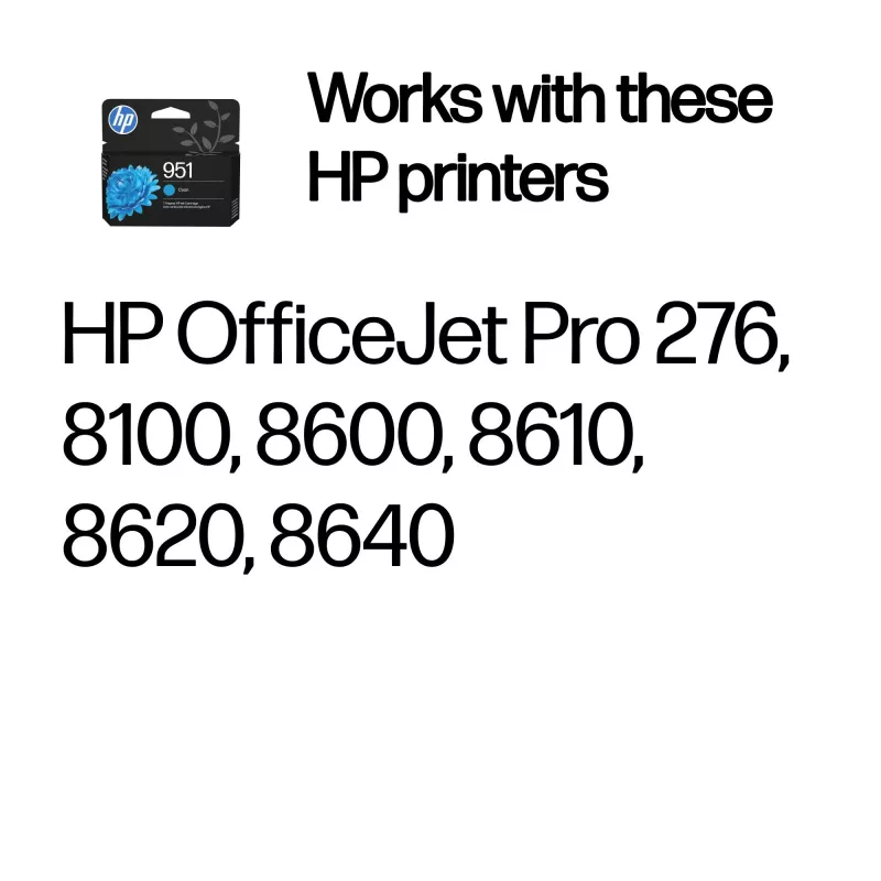 HP 951 cartuccia di stampa originale ciano, ciano, 1 pz., 535 pagine