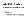 HP 951 cartuccia d'inchiostro originale giallo, giallo, 1 pz., 535 pagine