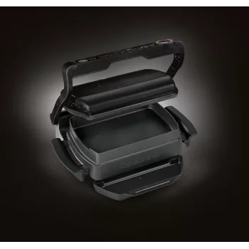 Griglia di contatto Tefal GC7148 — 2000 W, corpo in acciaio inox, rettangolare, termostato regolabile, superficie di cottura, 365×365×175 mm
