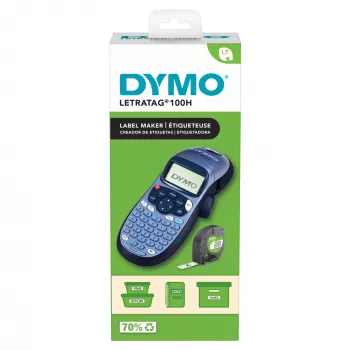 DYMO LetraTag LT-100H etichettatrice portatile | etichettatrice con tastiera ABC e display LCD da 13 caratteri facilmente leggibile | per casa o ufficio | blu