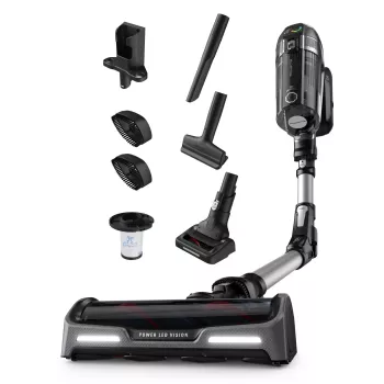 Aspirapolvere a batteria 2 in 1 Rowenta X-Force RH9958, batteria, a secco, HEPA, senza sacchetto, 0,9 L, nero, grigio
