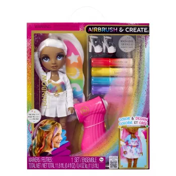 Rainbow High Air Brush & Create bambole fashion - occhi grigi, bambola fashion, femmina, 4 anni, bambino/bambina, multicolore