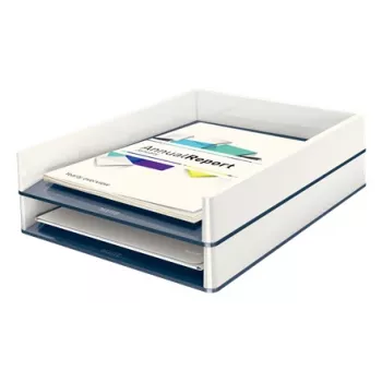 Leitz vaschetta portadocumenti WOW Dual Colour, plastica, metallizzato, bianco, A4, 267 mm, 336 mm, 49 mm