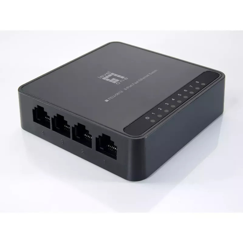 LevelOne FEU-0812 switch di rete unmanaged Fast Ethernet (10/100) nero