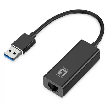 LevelOne USB-0401 adattatore di rete USB Gigabit, con filo, USB, Ethernet, 1000 Mbit/s, nero