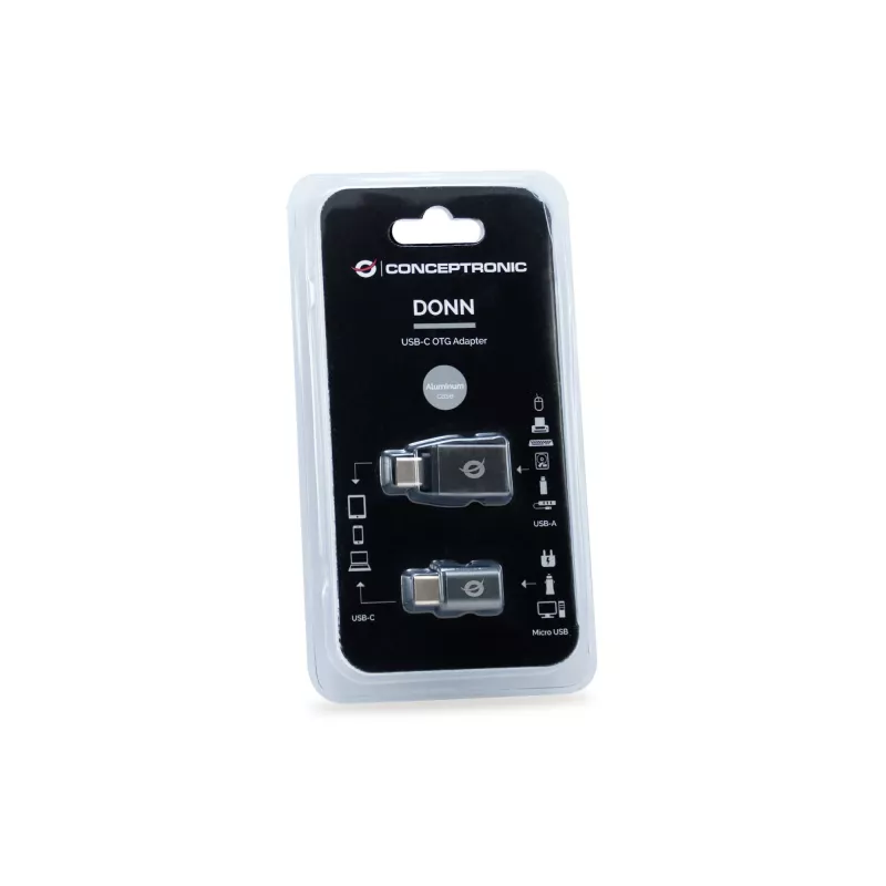 Conceptronic DONN04G adattatore OTG USB-C a USB A/MicroB confezione da 2, 10Gbps (C-A), 480Mbps (C-MicroUSB)